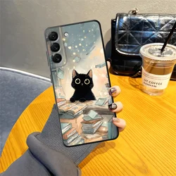 Charming Cartoon Black Cat Phone Case - Galaxy A42 5G (Mix01)