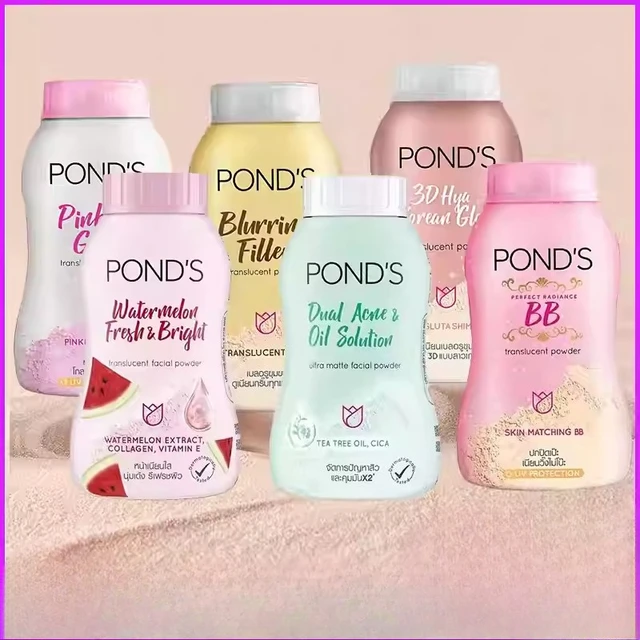 Poudre fixante PONDS Thaïlande, contrôle du sébum et fini mat longue durée, poudre visage légère pour fixer le maquillage 1