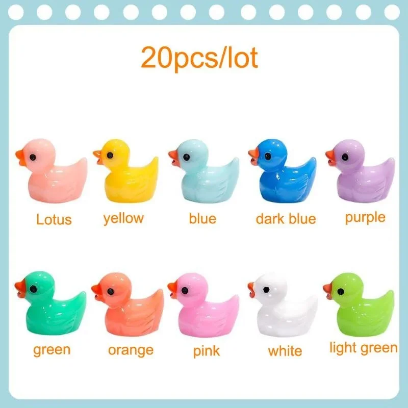 Miniature Duck Figurines 20pcs Tiny Ducks for Dollhouse Fairy Garden