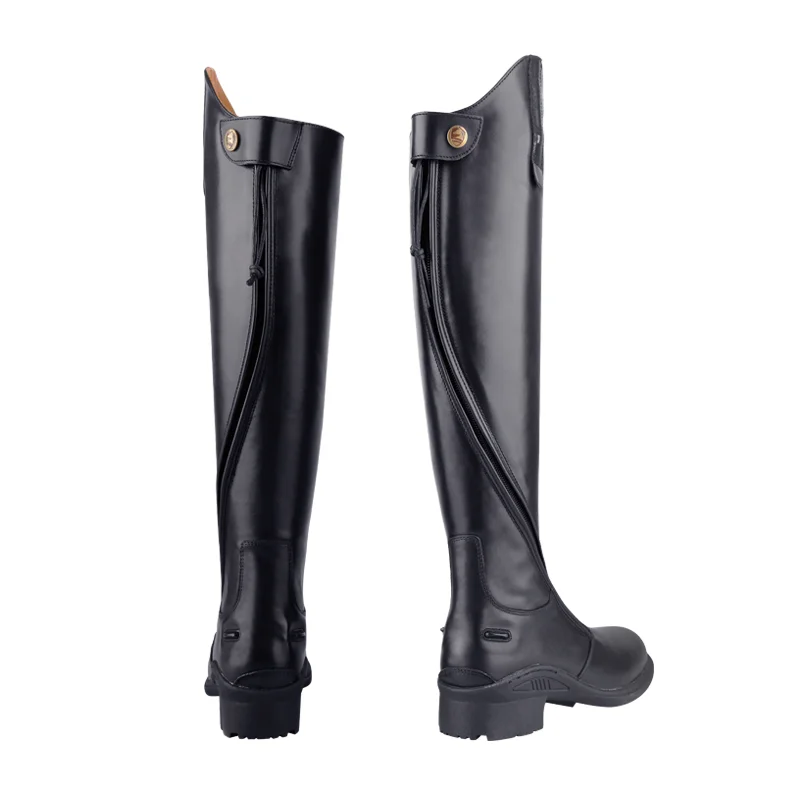 Cavassion Cowhide Leather Long Riding Boots Equestrian Equipment Rider Schooling Boots Unisex Size 35 Professional