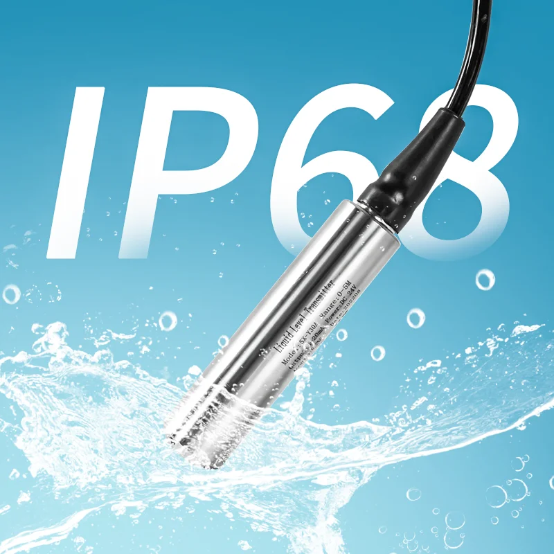 Water Tank Level Sensor 5M 10M Range 304 Stainless Steel Probe Level Tools 4-20mA 0-10V RS485 Output transmitter liquid level sensor