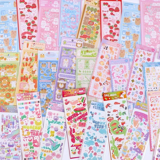 10pcs/20pcs/30pcs Random Sticker Pack Laser Decorative Kawaii Album Stickers  Korean Stationery DIY Material