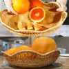 Hand-Woven Rattan Storage Basket Fruit Basket Wicker Woven Tray Restaurant Small Container Home Decoration S-23X5.5cm 5