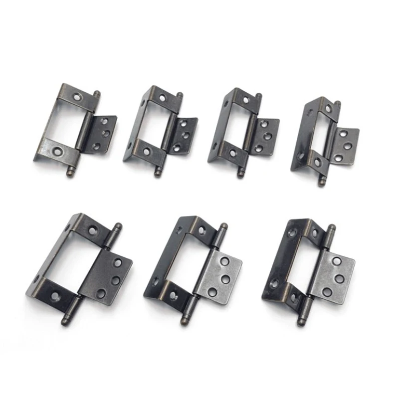 Child Mother Hinge Three Fold Plywood Hinge Black Retro Furniture Cabinet Connection Accessories for Door Hinge