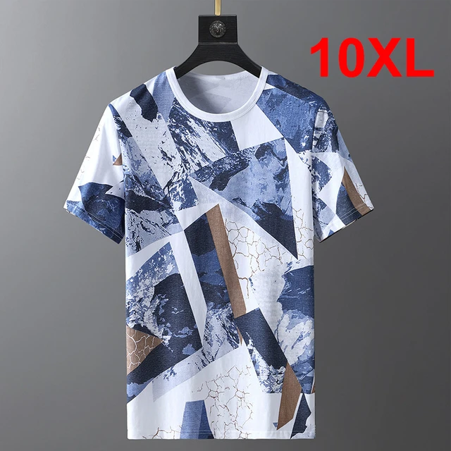 10XL Tshirts 2022 Summer T-shirt Men Plus Size Tops Tees Male Fashion  Casual Graffiti Print