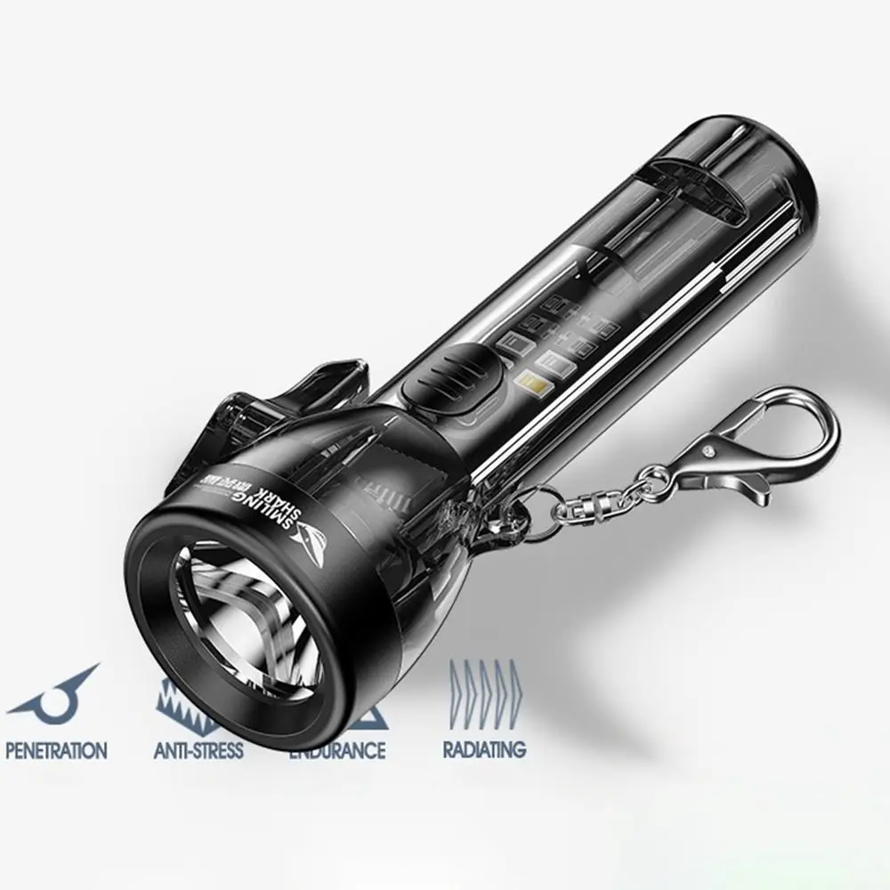 Portable Mini Keychain Flashlight 80 Lumen UV/Red Light Pocket LED Flashlight with Buckle with 6 Modes Small Outdoor led flashlight mini flashlight led flashlights mini led flashlight