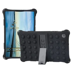 Soft Bubble Protective Tablet Stand Case Cover - TB125FU TB128FU (BLACK  NO Strap)
