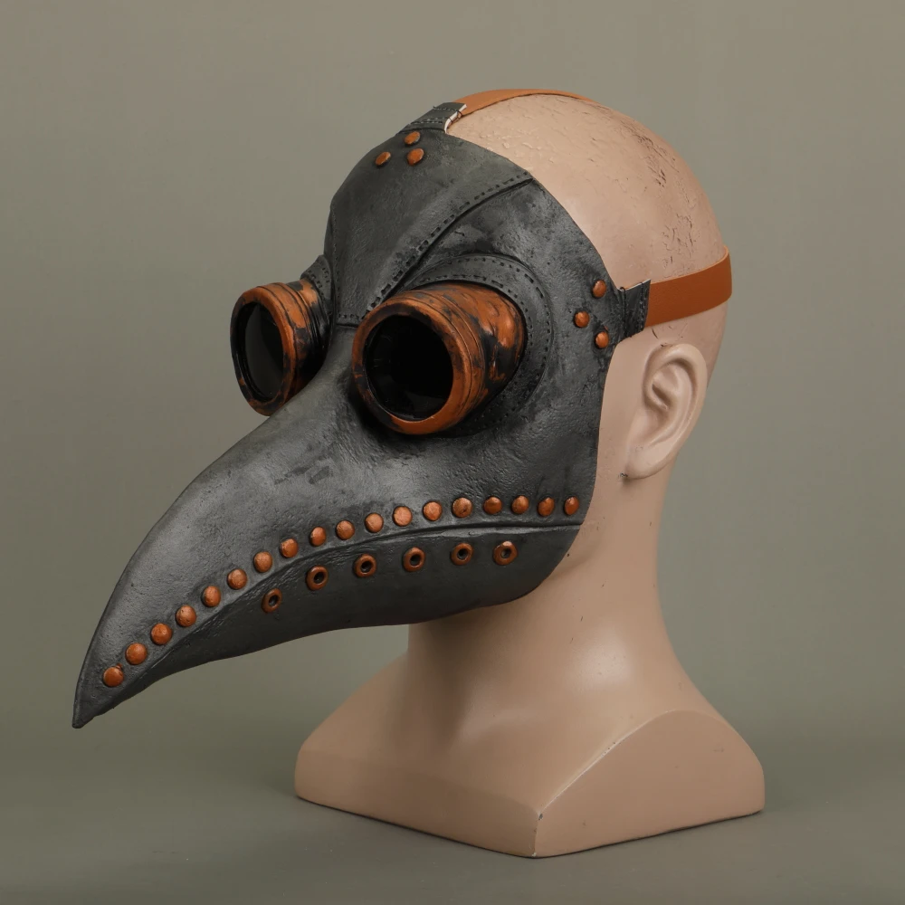 Steampunk Plague Doctor Mask Latex Bird Beak Doctor Mask Long Nose Masks Cosplay Costume Funny Face Wear Halloween Party New (1)