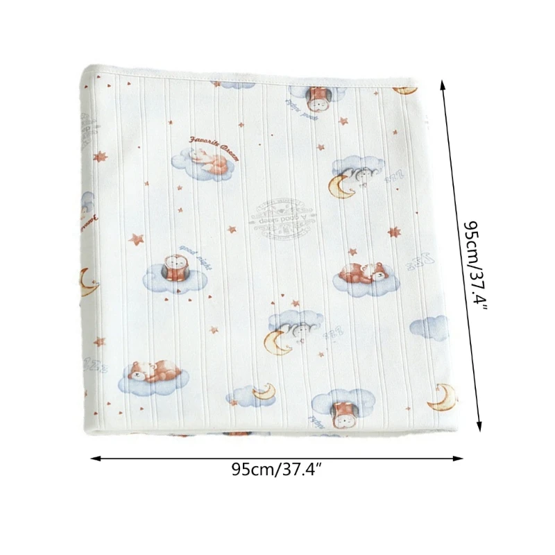 Soft and Breathable Cotton Baby Blanket for Newborns Floral Print Muslin Diaper Swaddles Wrap Stroller Cover Unisex