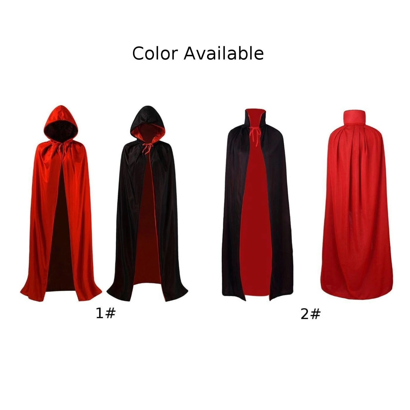 Cape Longue à Capuche Pour Adulte - Déguisement Vampire, Sorcier, Style Gothique Pour Halloween, Carnaval, Cosplay