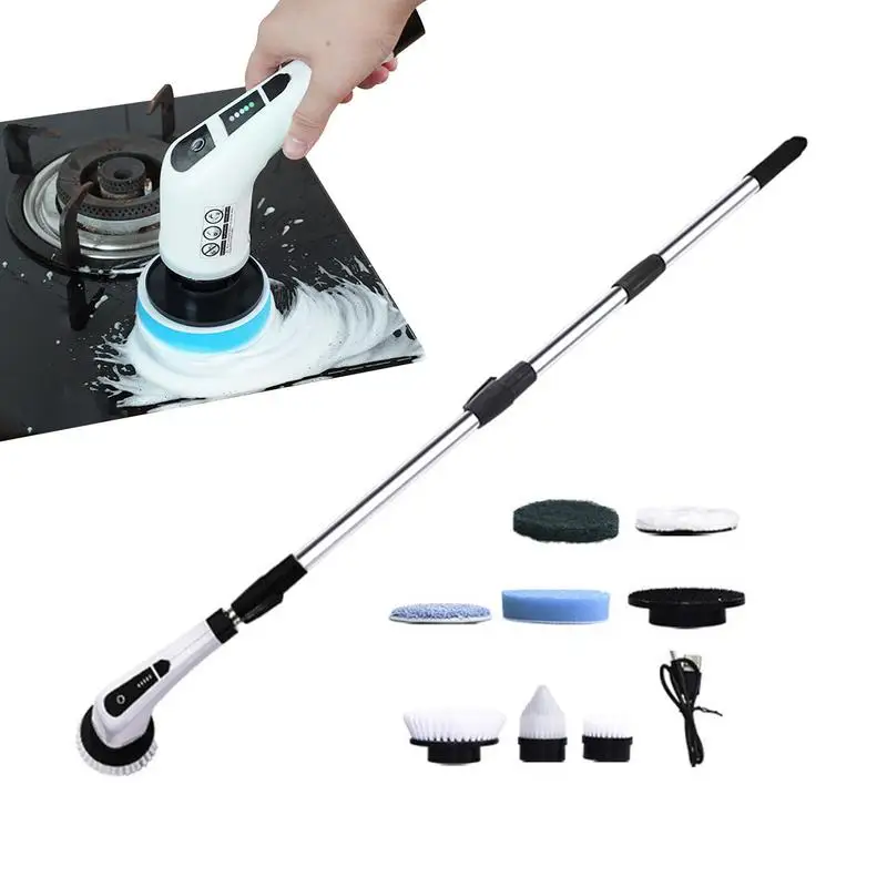 

Electric Scrubber For Cleaning Cordless Electric Rotating Brush For Tub Cleaning 2-Speed Modes Electric Rotating Cleaner Brush