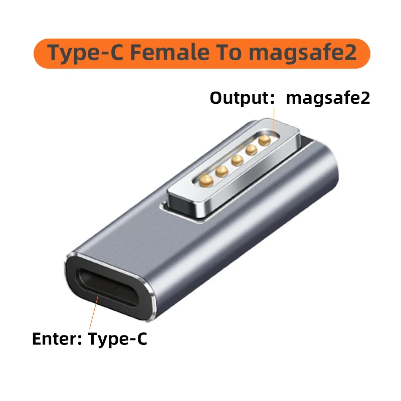 Compatible with magsafe1/2 Magnetic Charging Adapter USB-C to magsafe1/2 Magnetic Adapter for MacBook Air Pro 100W Fast Charging
