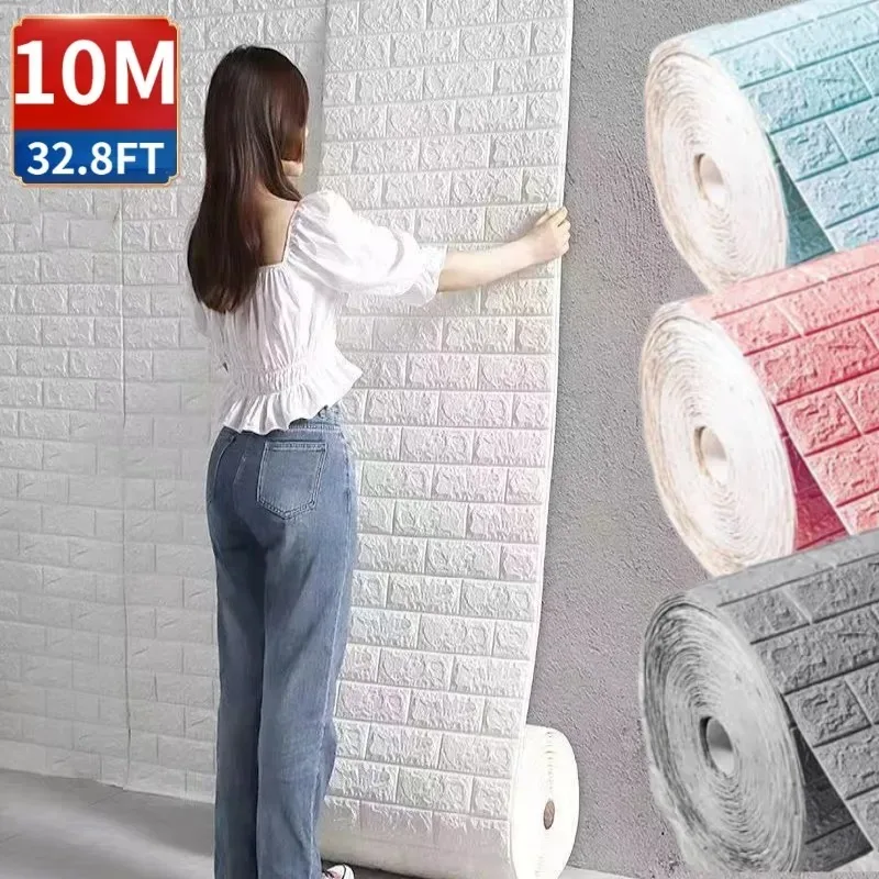 

70cmX10M 3D Wall Paper Home Decor Wallpaper DIY Waterproof for Living Room Bedroom Kitchen Background Wall Stickers Decor