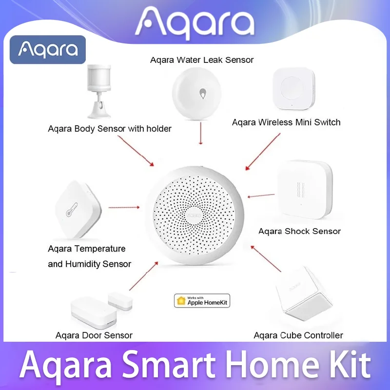 Aqara Smart Home Kits Gateway M1S Hub Zigbee Temperature Sensor Door