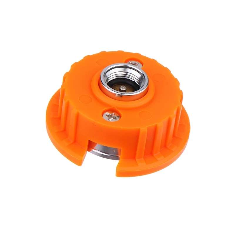 Adaptateur bouteille gaz camping cuivre aluminium orange 45x20mm