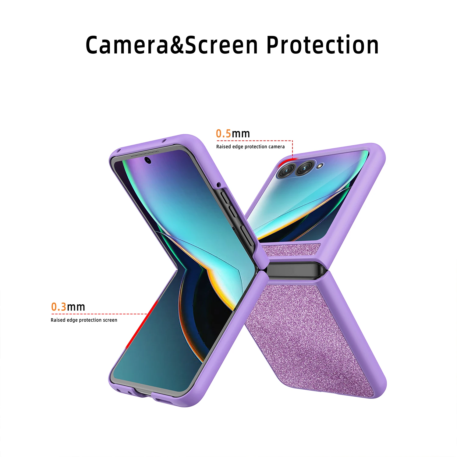 For Moto Motorola Razr 50 Luxury Thin Sparkling Matte Colorful Shock Proof Protection Phone Case Cover_voghion.com