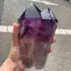 Natural Amethyst Twin Points Purple Gem Spiritual Healing Stone Obelisk Wand Stone Home Decor 4