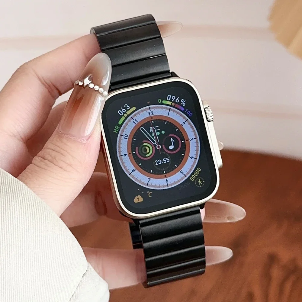 Metals Bracelet For Apple Watch Ultra 2 49mm 41mm 45mm  Magnetic Stainless Steels Strap For Iwatch Series 9 8 7 SE 44mm 40mm 42m