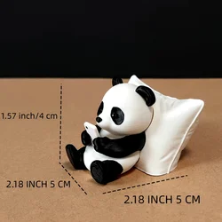 Panda Sculpture Ornament: Cute & Creative Animal Figurine (1Pc)