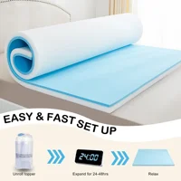 Matelas rempli d'éponge en mousse à mémoire de forme, drap de couvre-lit de matelas tatami pliant, matelas doux en coton à mémoire de forme éponge 2