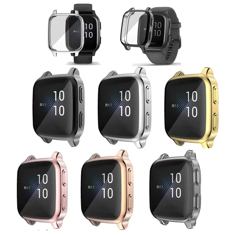 Elegant Magnetic Milanese Loop Strap with Protective Case for Garmin Venu SQ Series Smartwatches