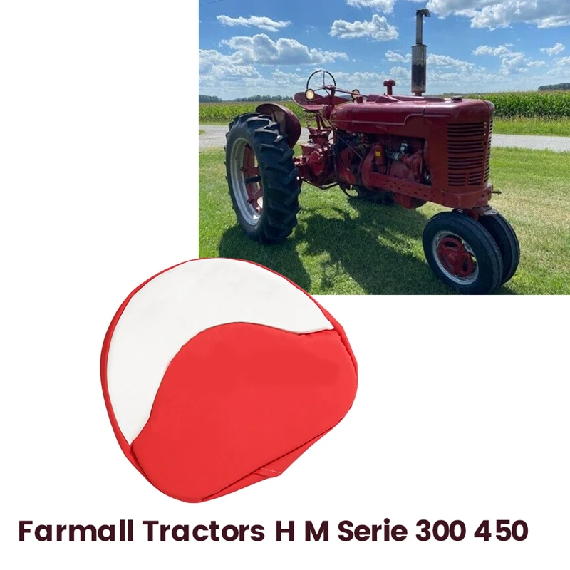 

Наволочка на сиденье трактора красно-белая Лоскутная наволочка для тракторов Farmall H M серия 300 450 Мягкая Наволочка на подушку для замены