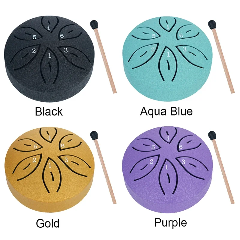 Children's musical instrument Orff toy handicraft mini ethereal drum 3-inch 6-tone portable drum pocket rain