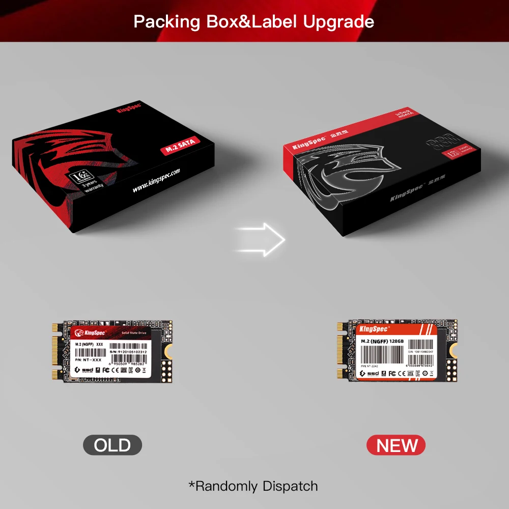 SSD M.2 NVMe KingSpec - 120Go à 2To - Pour PC/Laptop - Neuf