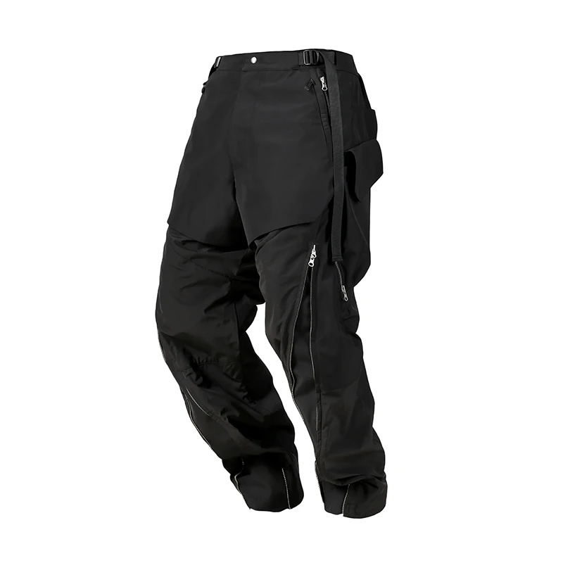 Reindee Lusion 22FW Multishape silver zipper cargo pants multiple pockets  flexible adjustment techwear gorpcore