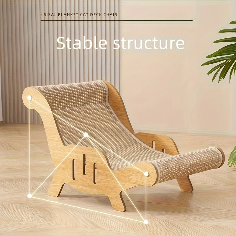 1pc Sturdy Sisal Rope Cat Scratcher Chair  Durable Scratch-resistant Casual Sofa with a Sturdy Structure and High quality Large