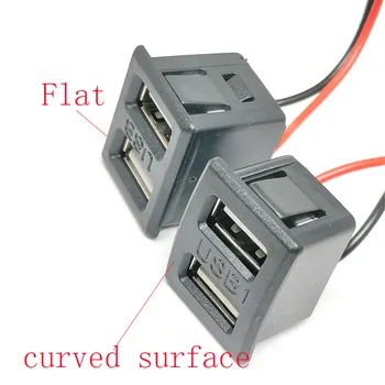 더블 레이어 USB 암 베이스 C 타입 소켓 A 암 USB 램프 충전 소켓 전원 소켓, 케이블 커넥터 포함