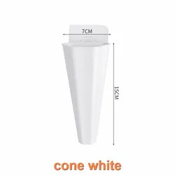 DIY Pendant Wall Hanging Indoor Plastic Plant Pot and Storage Box - 2PCS (Cone white)