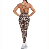 Sleeveless Leopard Print Bodysuit Women Sexy Backless Jumpsuit Long Pants Fitness Yoga Sports Suit Casual Clothes Female New in - Image 5
