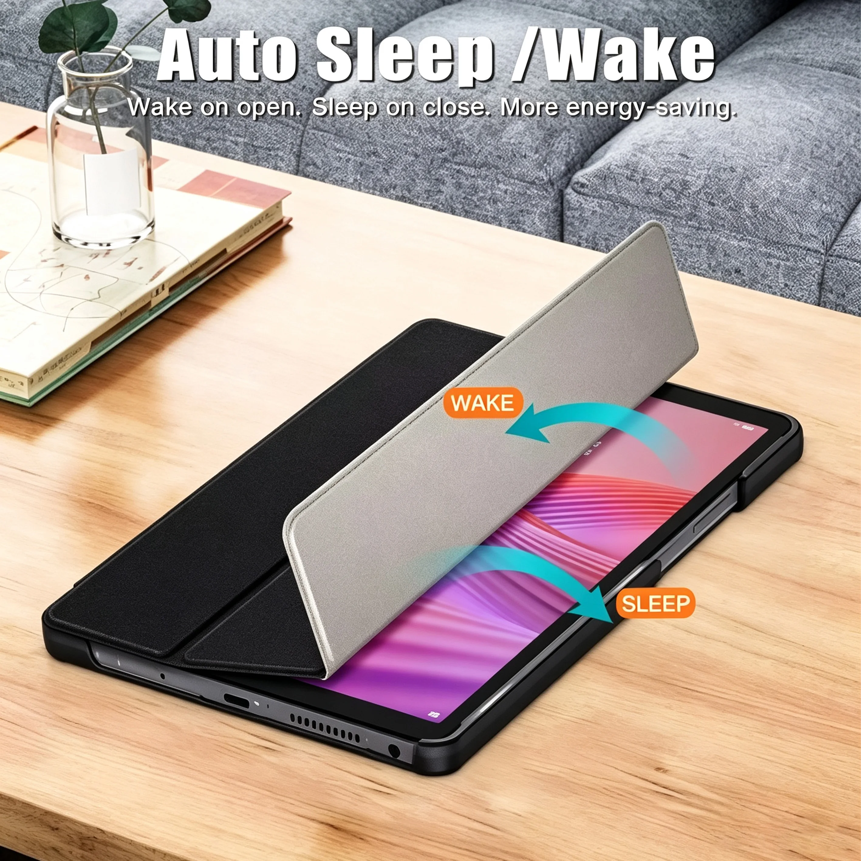 Premium PU Leather Shockproof Case with Kickstand