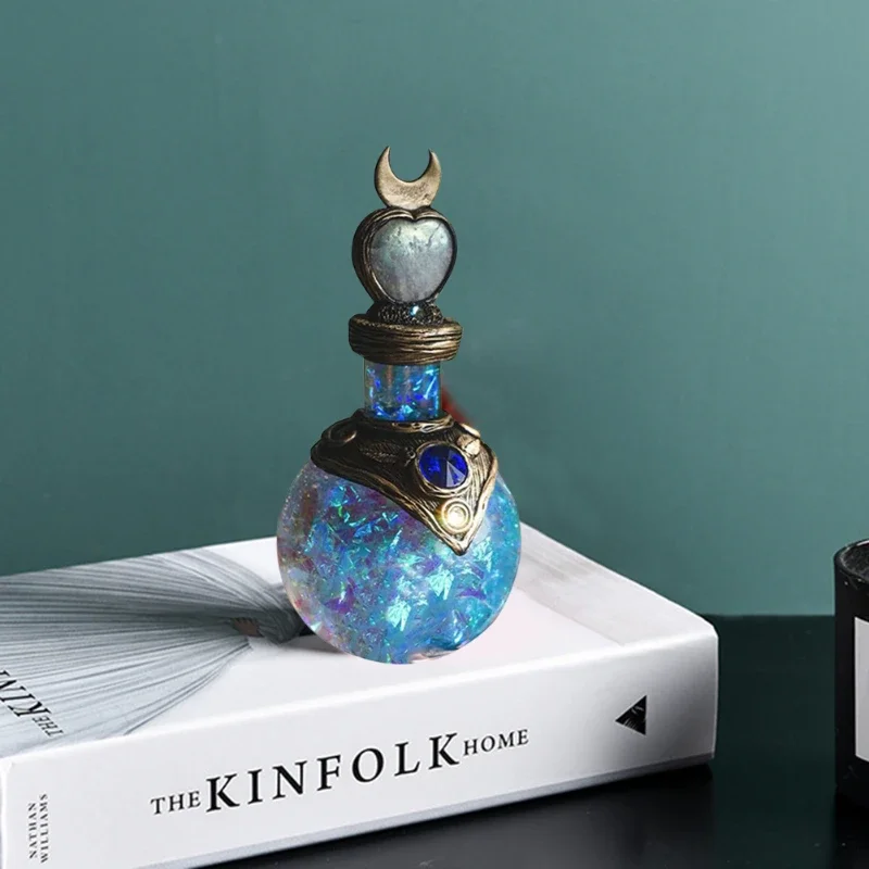 Bottle Decoration Ornaments Home Courtyard Design Resin Handicraft Creative Moon Potion Desktop Treasure Gift