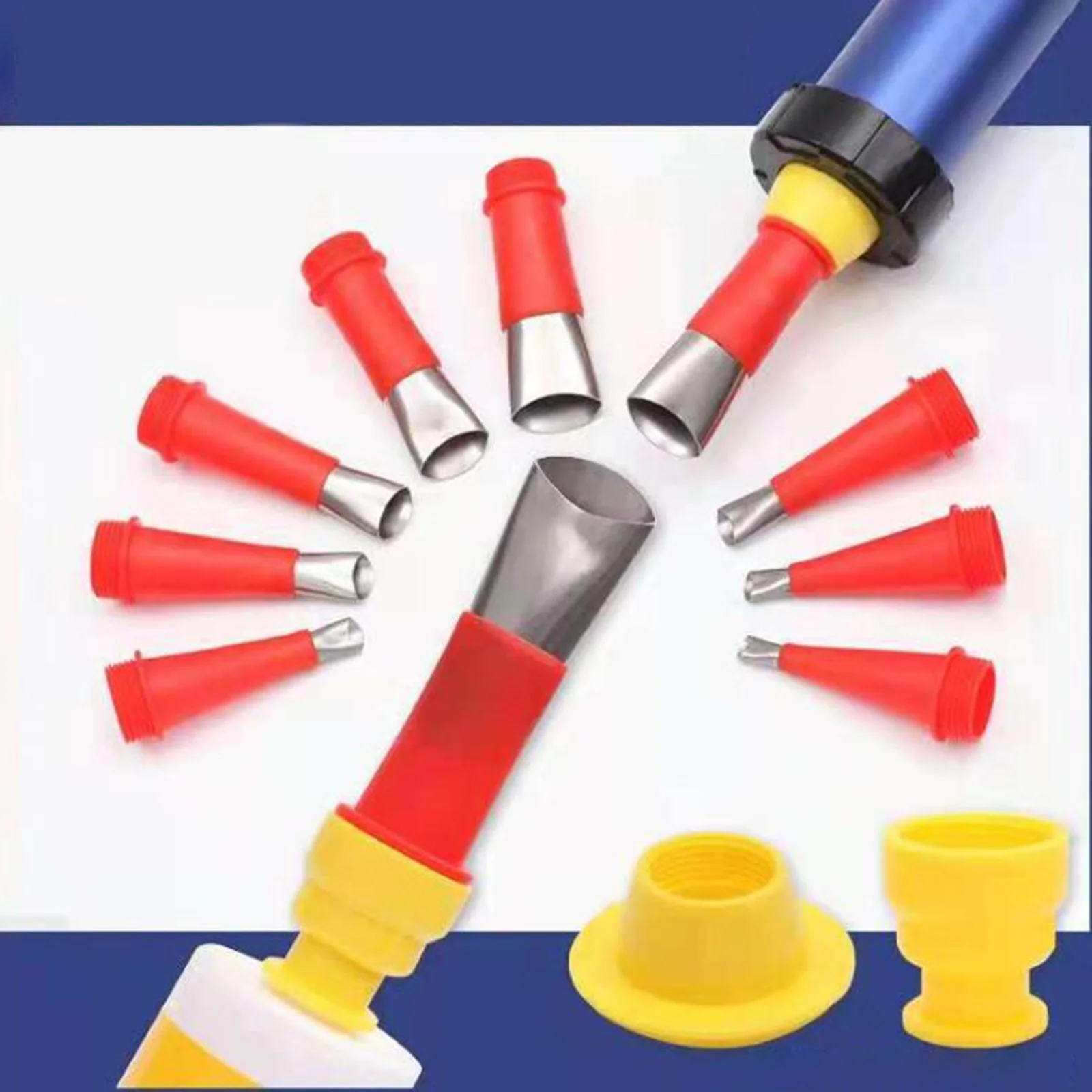 Caulking gun nozzles caulking gun caulking nozzle 18PCS Caulking Gun Set Stainless Steel Caulk Nozzle Glue Applicator Tool Silicone Sealant Finishing Tool Construction