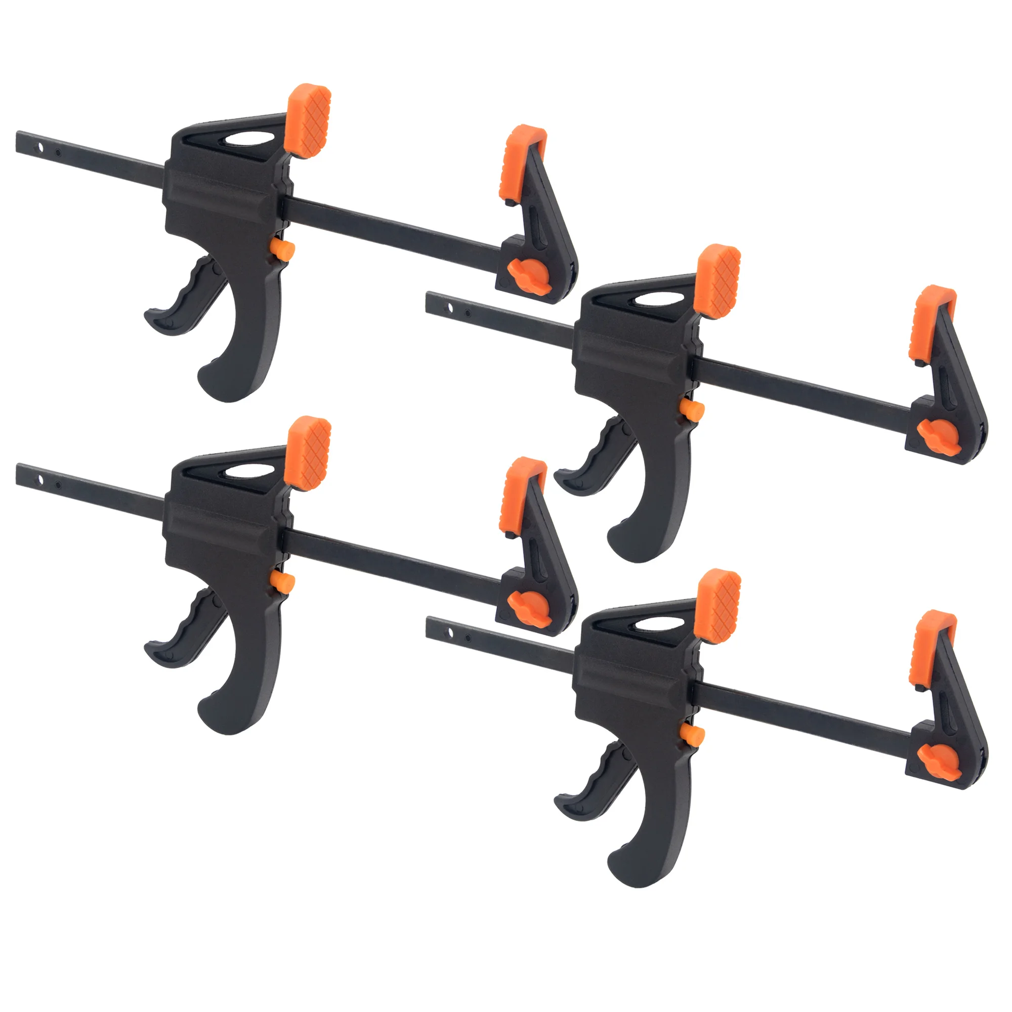 4' Woodworking Clamp 1/2Pcs Set Fixed Type Quick Ratchet Release Speed Extruded Nylon Work Bar Kit Spreader Gadgets DIY Portable