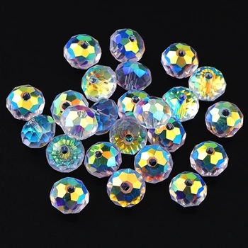 100/150PCS 4/6/8MM AB 컬러 크리스탈 라운드 유리 구슬 비즈 DIY 팔찌 목걸이 펜던트 쥬얼리 만들기
