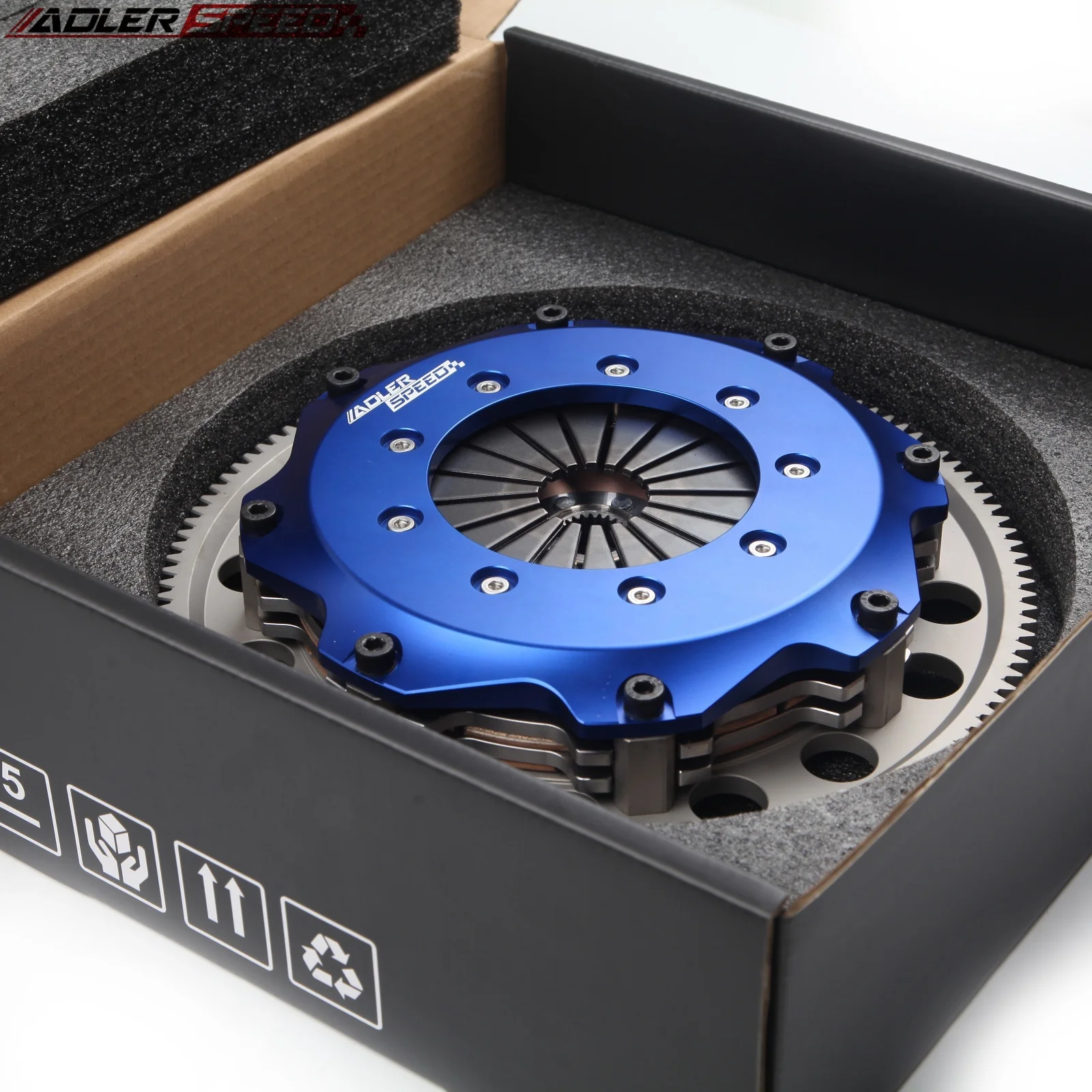 ADLERSPEED 8.5인치 215mm 레이스 클러치 트윈 디스크 (스바루 WRX STI / 레거시 GT 스펙 B 2.5L EJ257 6단 2004-2018년)