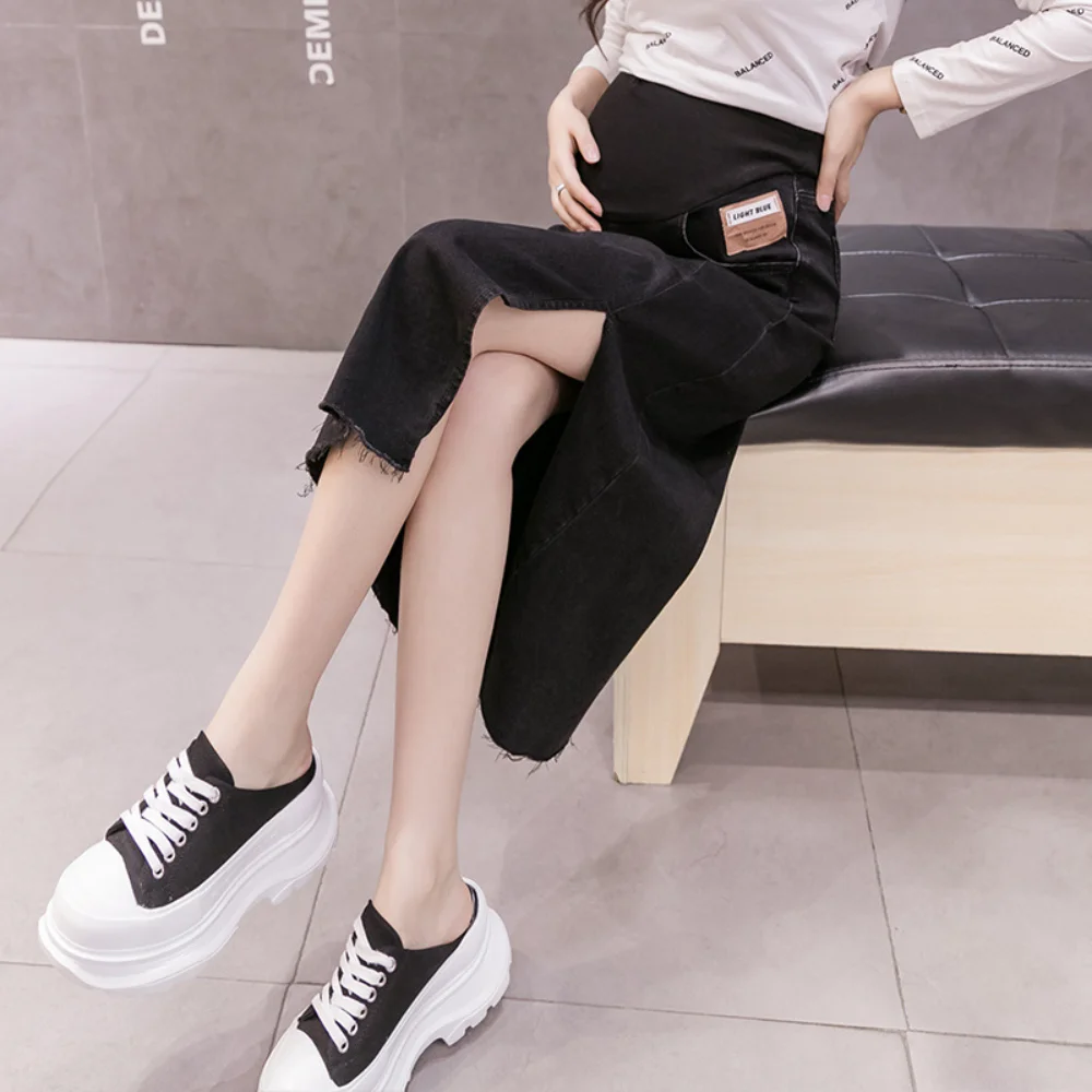 Fashion vestidos de fotografia Denim Skirts for Pregnant Women Maternity Skirt y2k streetwear Pregnancy photoshoot Skirt