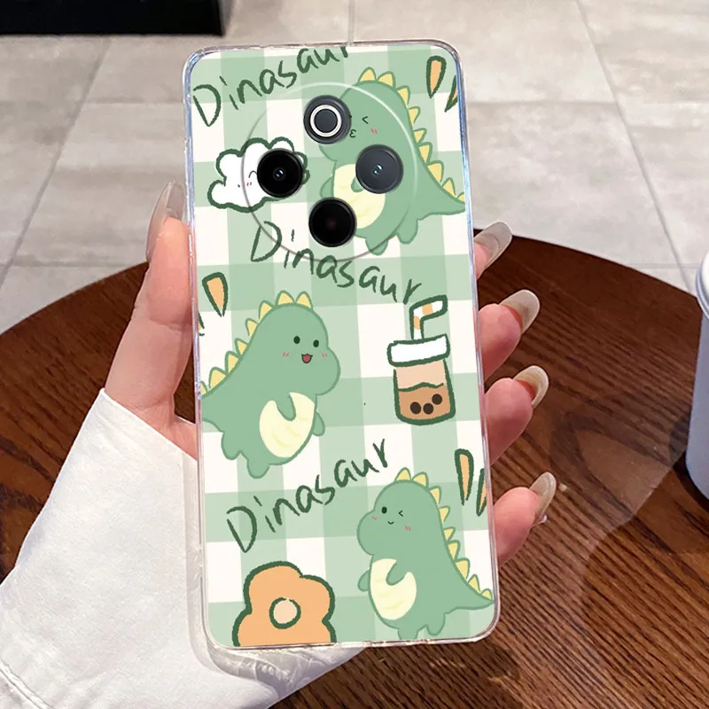 Aesthetic Fashion Cute Cat Astronaut Soft Silicone Transparent Phone Case