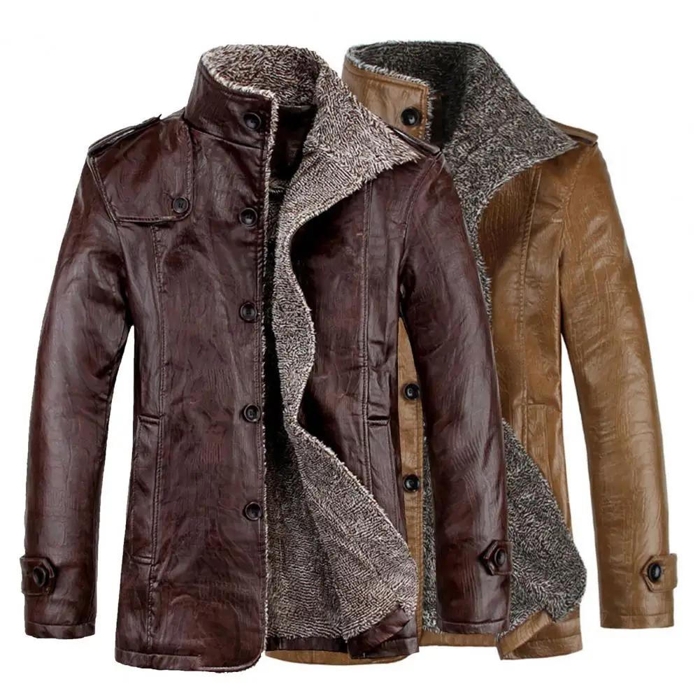 Erkekler-ceket-ceket-d-z-renk-pelu-Faux-deri-i-k-ceket-motosiklet-Biker ...