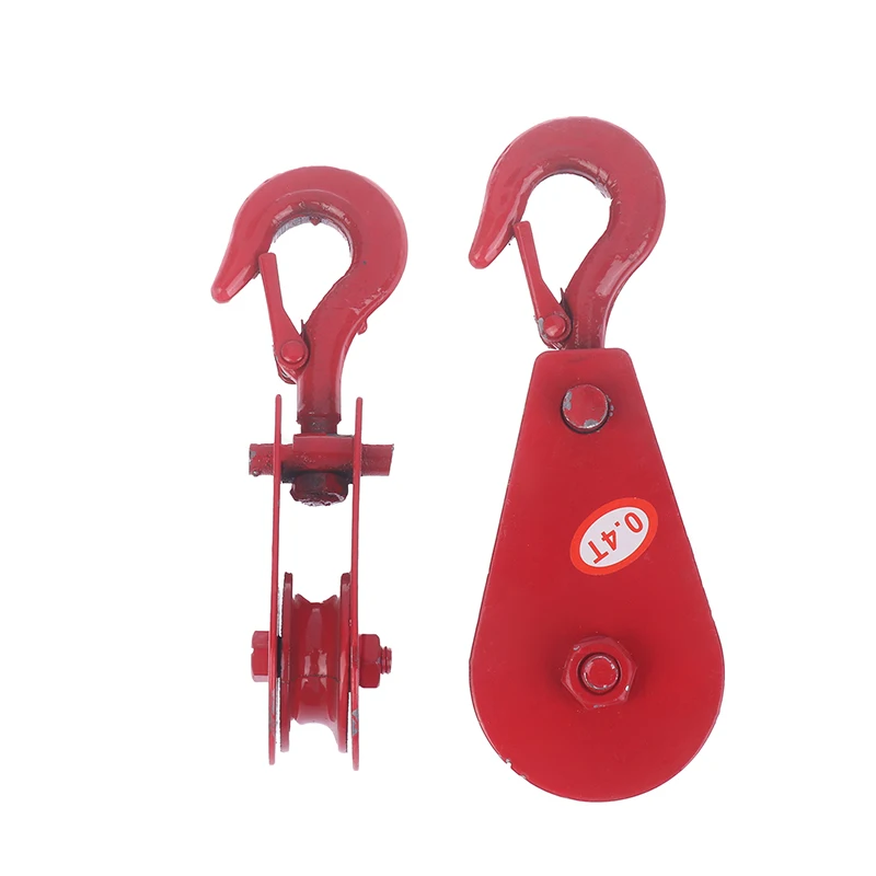 1PC Suspension Hook Suspension Ring Rolling Pulley 0.05T/0.1T/0.2T/0.3T/0.4T Fixed Pulley Wheel Round Ring Dynamic Pulley Set 3