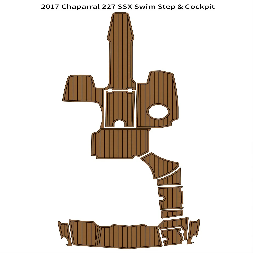 

2017 Chaparral 227 SSX Swim Step Platform Cockpit Boat EVA Teak Deck Floor Pad Backing Self Adhesive SeaDek Gatorstep Style