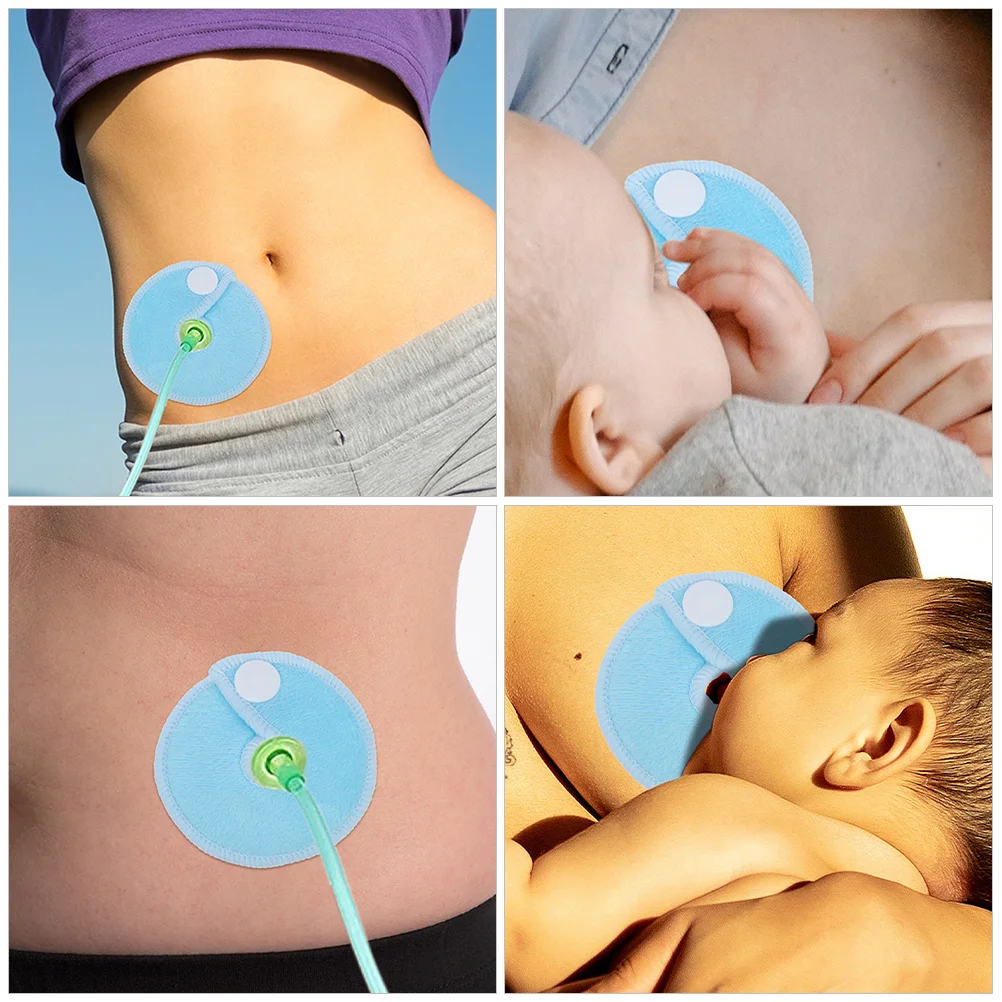 24 Pcs Microfiber Pad Baby Belly Button Feeding Tube Pads Breastfeeding Cotton Bamboo Boys Covers 4
