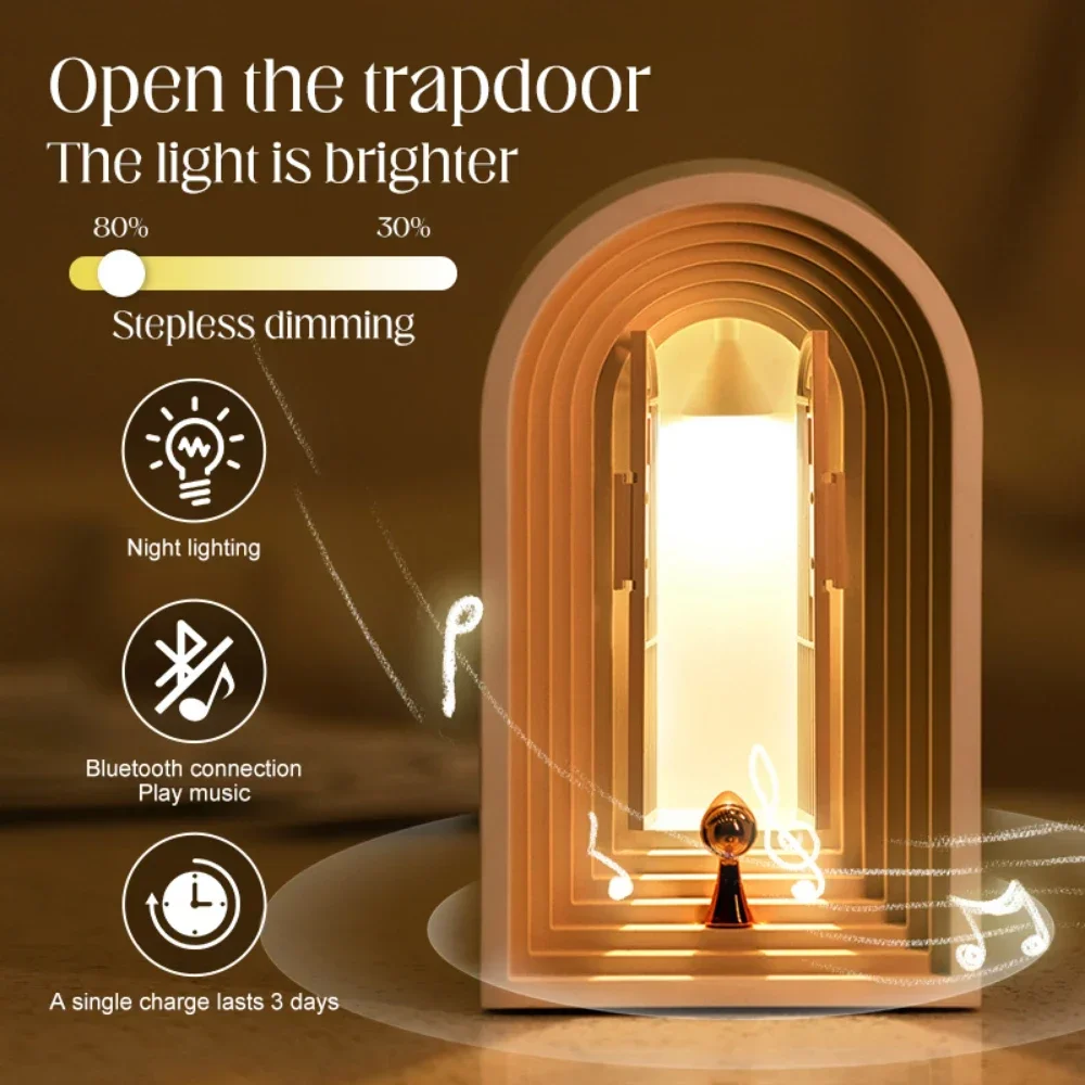 

Беспроводной динамик музыкальный плеер приглушаемая прикроватная лампа USB зарядка умная настольная лампа декоративный подарок Bluetooth ночник