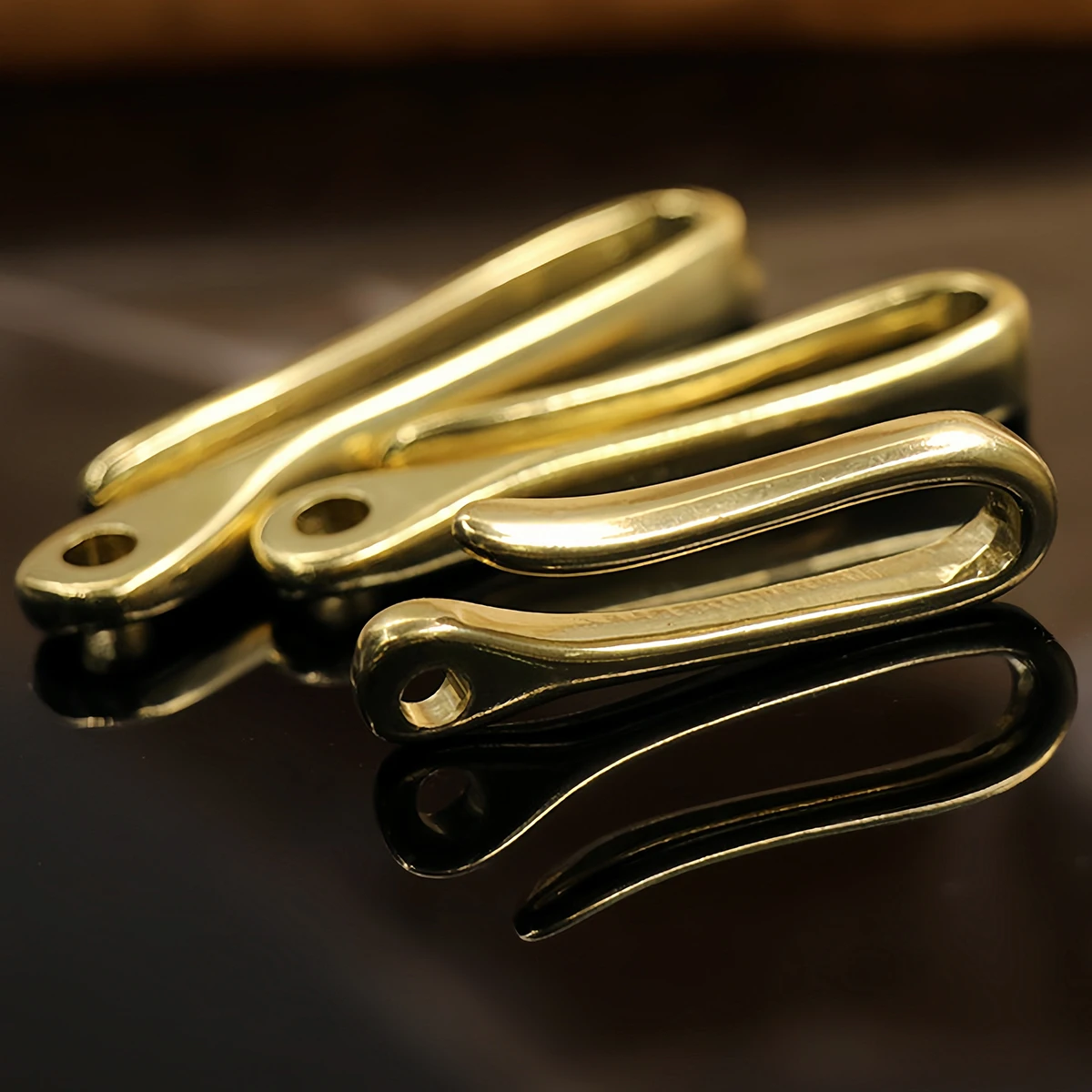 Massiver Messinggürtel U-Haken Schlüsselanhänger Schlüsselanhänger Geldbörse Fob Clip Retro Vintage Angelhaken für Schlüsselanhänger DIY Schmuckzubehör Zubehör – Detail 7