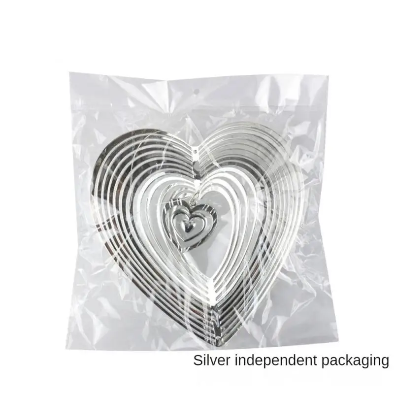 Wind Chime Orchard Bird Repellent Strong Reflecti New Heart-shaped Bird Repellent Wind-turned Balcony Decorations