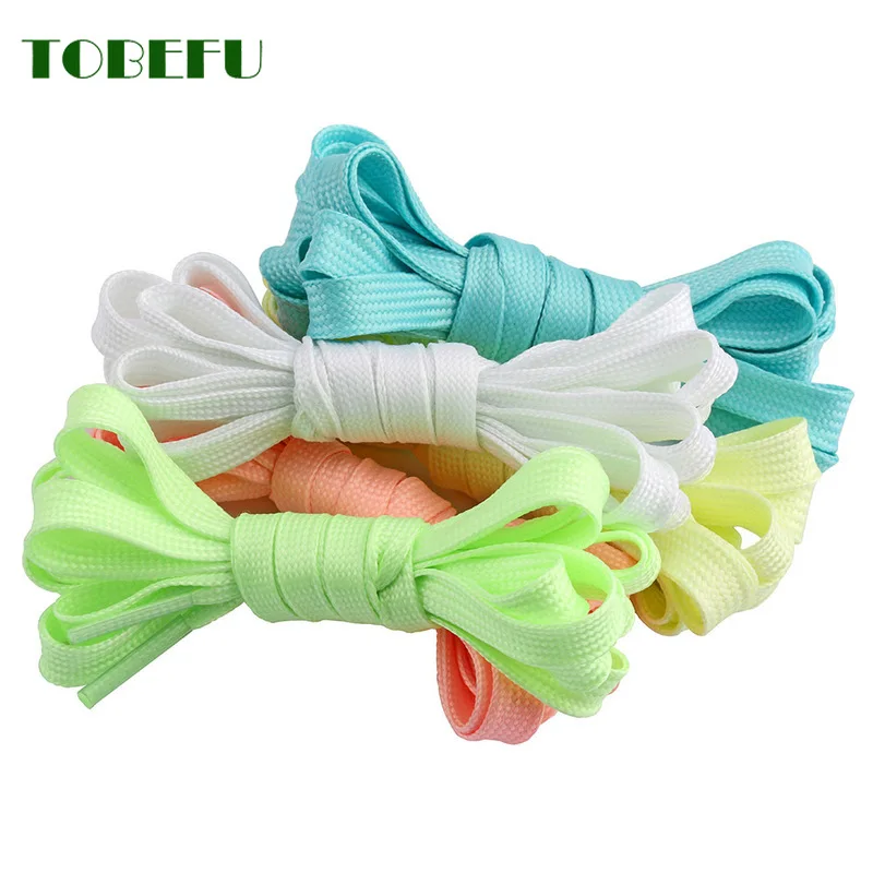 TOBEFU One Pair 120CM Luminous Shoelaces Glow In The Dark Night Color Fluorescent Flat Sneakers Canvas Shoe Laces 3 TOBEFU One Pair 120CM Luminous Shoelaces Glow In The Dark Night Color Fluorescent Flat Sneakers Canvas Shoe Laces 3