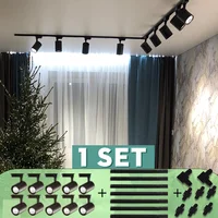 LED Track Light Set 220V Spotlight  12/20/30/40W  Rail Lighting COB Ceiling Track Lamp For Living Room Clothing Store Shop Home 1